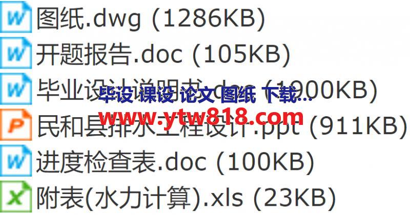 青海省民和县排水工程设计【给排水毕业论文-含任务书+开题报告+中期报告+论文+答辩ppt+cad图】