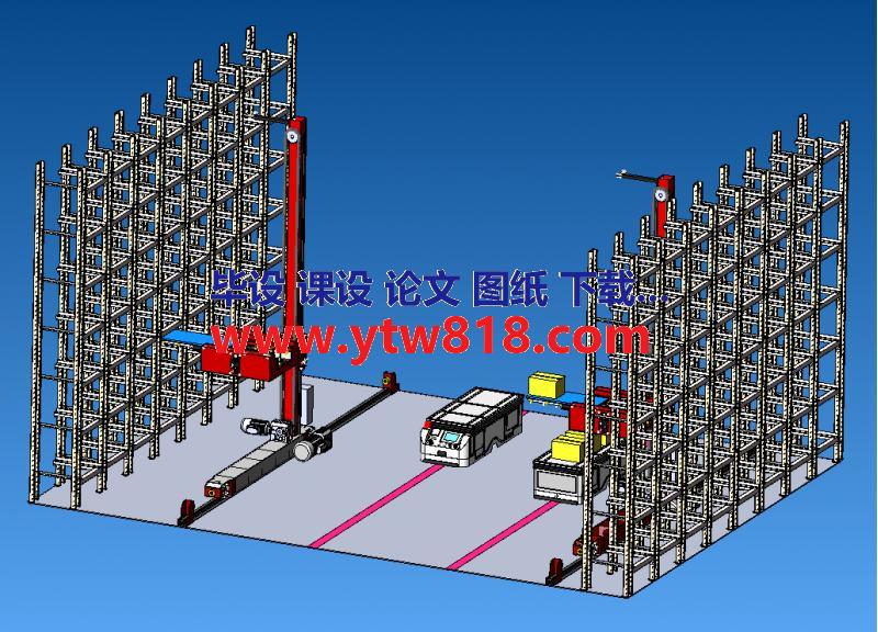 智能物流仓库 立体仓库3D模型（SolidWorks）