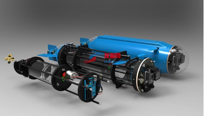 水下机器人、水下无人机（SolidWorks+step)  