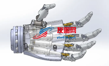 仿生机器人手臂手掌设计模型3D图纸 Solidworks设计 附STEP(19.94MB)