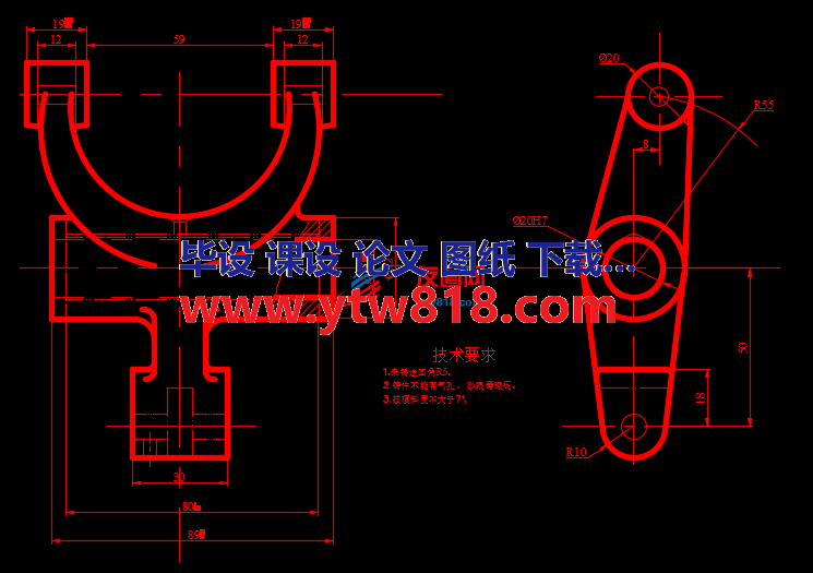 CA1340杠杆夹具设计CAD图纸