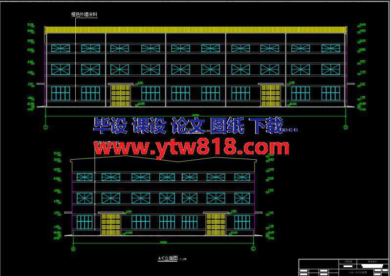 跨度21、15米，长度60米排架结构厂房（计算书、建筑、结构图）