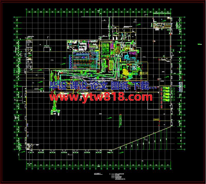 生产线设备布局图(加气无菌线）CAD