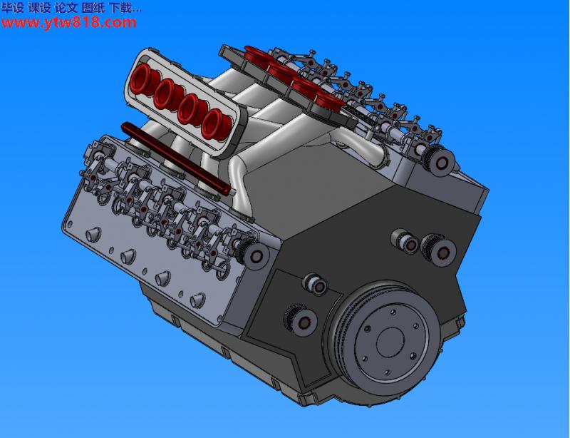 V8汽油发动机（SolidWorks）