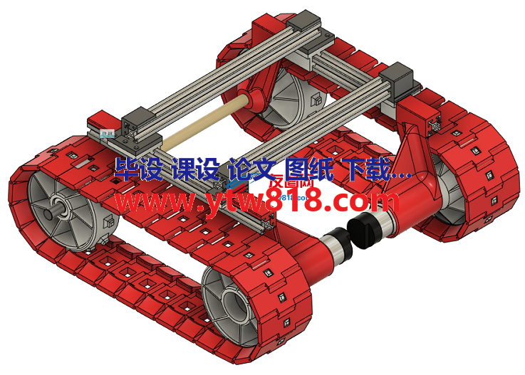 Track UGV履带小车底盘3D图纸 STEP格式