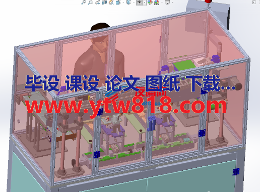 全自动手机外壳打磨抛光机3D数模图纸 Solidworks设计