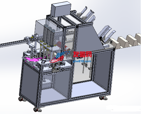 全自动硬纸箱折叠机3D数模图纸 Solidworks设计