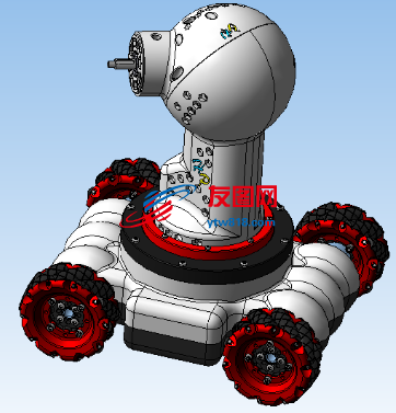 麦克纳姆轮侦查小车3D数模图纸 STP格式