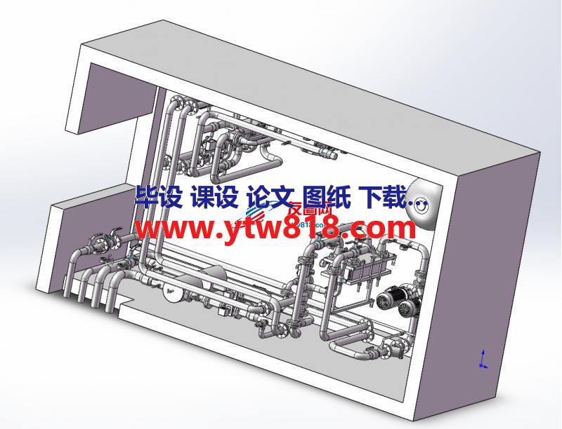 管道加热装置总装3D模型