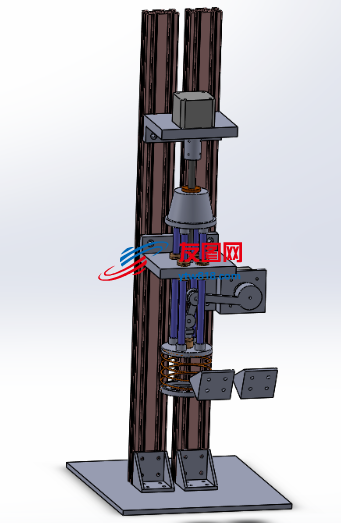 Holding and punching夹持冲孔机构3D图纸 Solidworks设计 附IGS