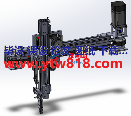 直线运动导轨2轴机械爪3D数模图纸 Solidworks2021设计 附x_t