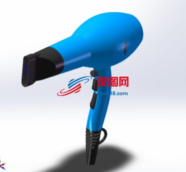 Electric Hair Dryer电吹风机造型3D图纸 x_t格式