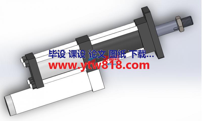 增压气缸三维图