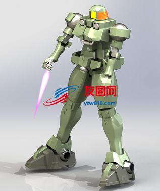 Gundam W LEO高达机器人模型3D图纸 Solidworks设计