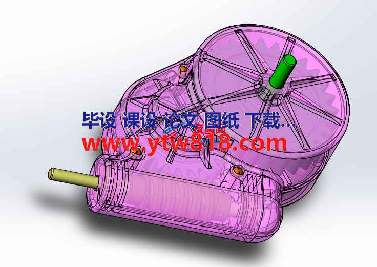 小型90度齿轮箱三维套图