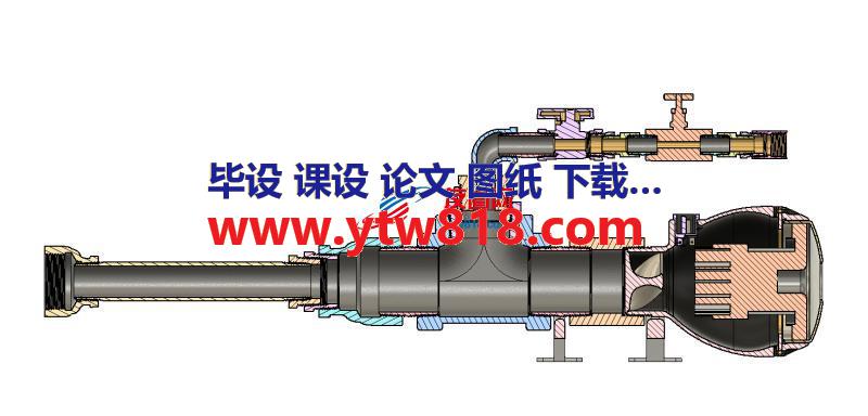 熔炼炉火焰喷射头三维图