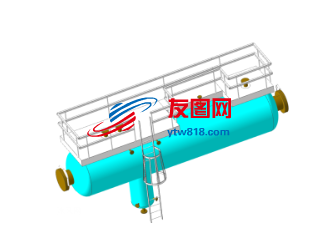 工业储气罐平台结构模型