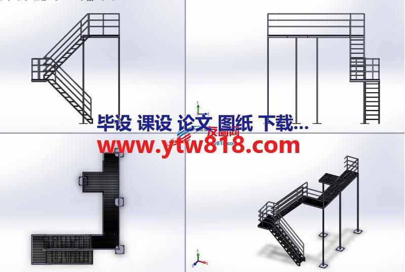 建筑楼梯三维套图