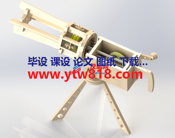 Gatling rubber加特林玩具Qiang结构3D图纸 Solidworks设计