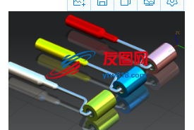 油漆刷模型图