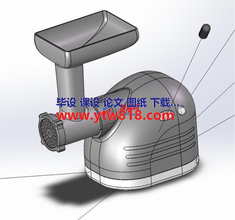 绞肉机三维套图