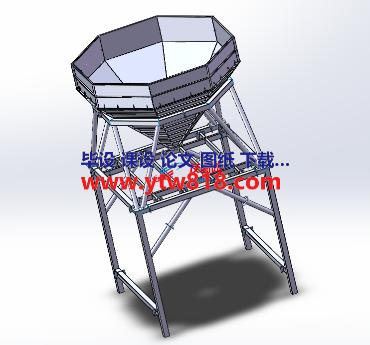 矿场钢架漏斗设计模型