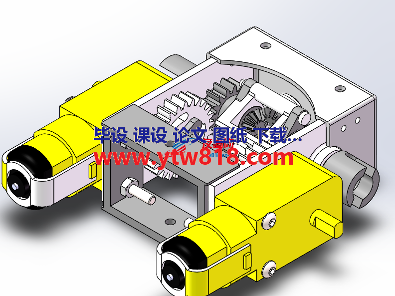 双电机差速齿轮箱设计模型