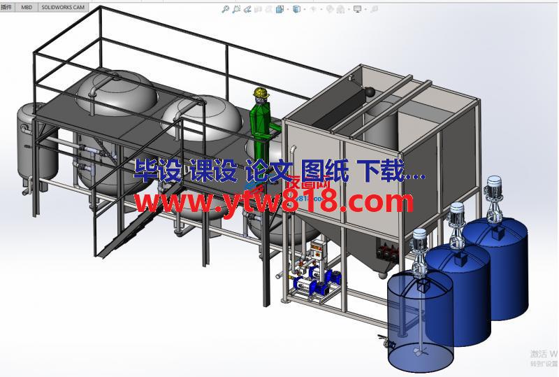 污水处理站三维全套图