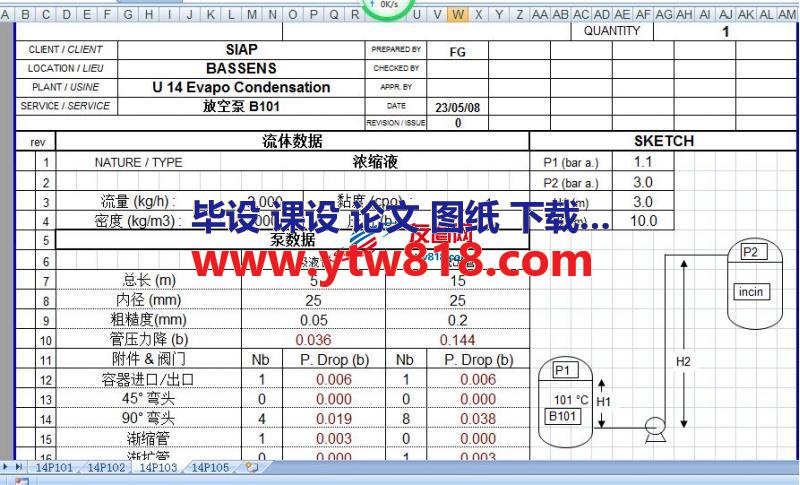 泵计算Calcul Pompes