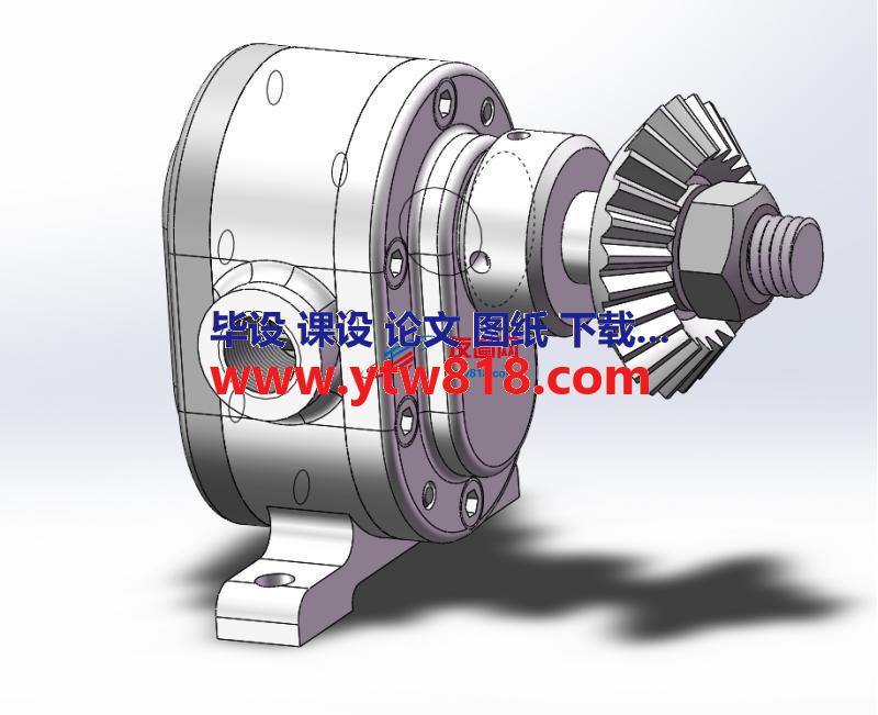 齿轮泵三维图以及CAD图