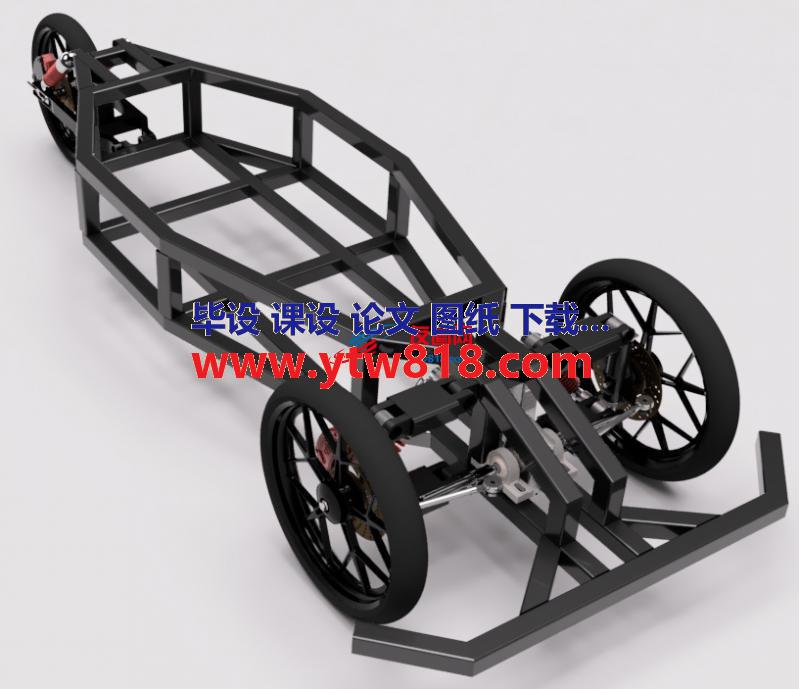 Prototype Car Frame三轮车底盘结构3D图纸 iges格式