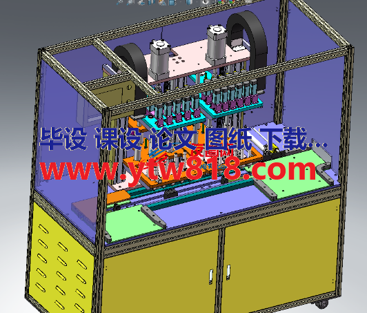 多头螺丝机、自动化LED面板螺丝锁付机3D数模图纸 Solidworks设计