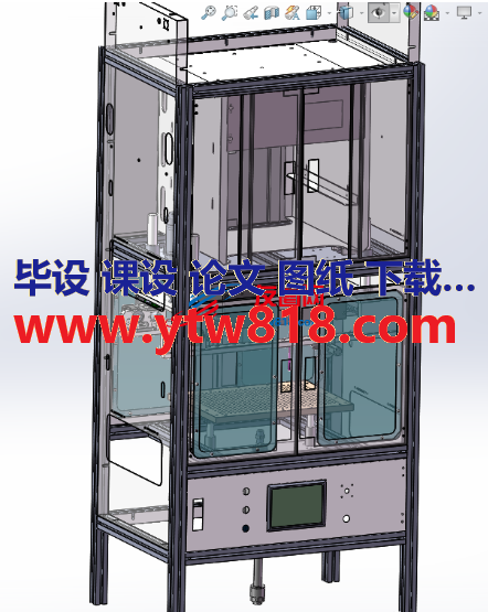 主板FCT双层在线式测试机3D数模图纸 Solidworks设计