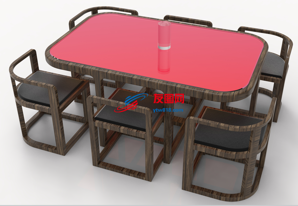 现代紧凑型餐桌模型3D图纸 CATIA设计