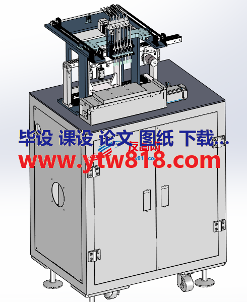 半自动涂胶设备3D数模图纸 Solidworks设计