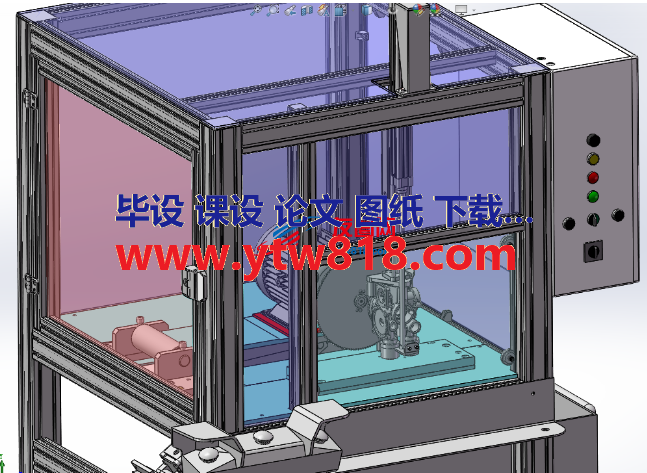 铝加工全自动切割机3D数模图纸 Solidworks设计