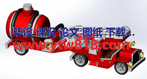 toy-fire-truck消防车玩具模型3D图纸 Solidworks设计 附STEP