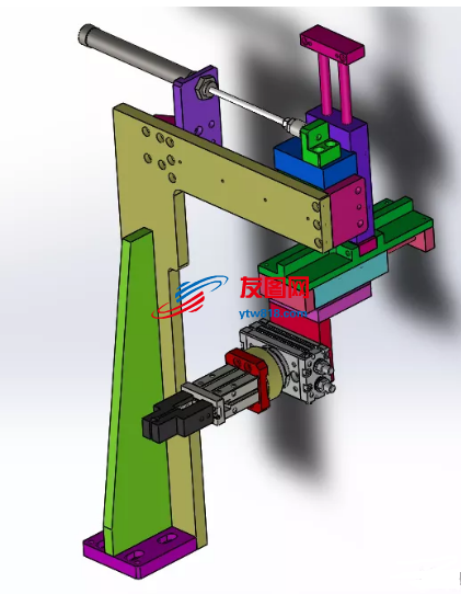 气缸组合前后左右上下夹取旋转结构3D图纸 Solidworks设计