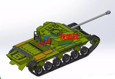 坦克模型3D图纸 Solidworks设计