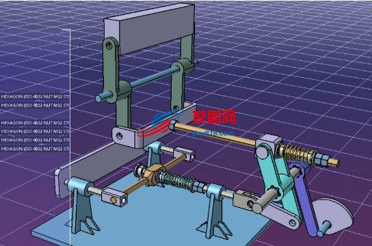 热和联动机构3D图纸 CATIA设计