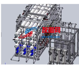 2PASS反渗透系统3D模型