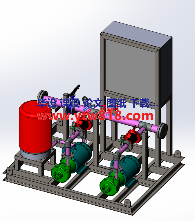 冷却水泵组件三维套图
