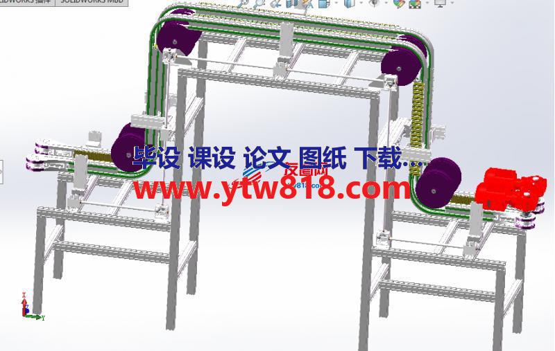 龙门式夹持提升机3D模型 Solidworks设计