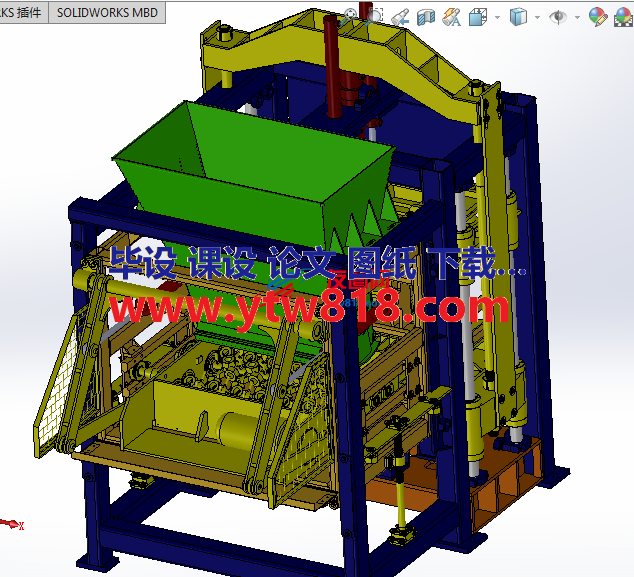 全自动制砖机设备solidworks设计