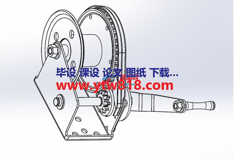 手动绞车收线器全套图