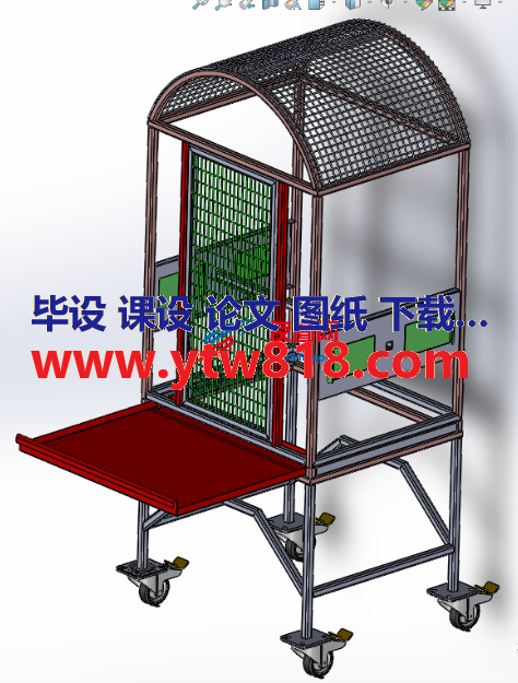 20X20设备框架笼结构3D数模图纸 Solidworks设计