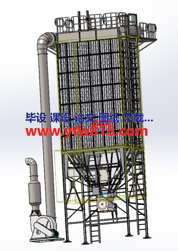 大型脉冲布袋除尘器结构模型