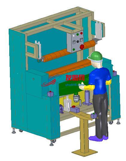 卷绕机三维结构图
