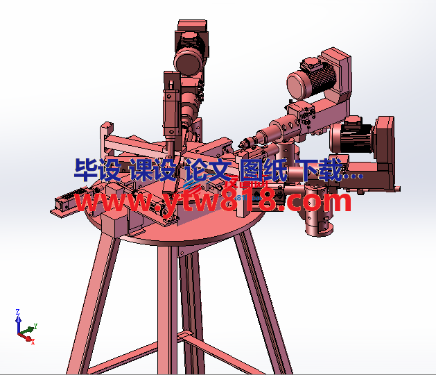 加工行业设备-圆盘式钻solidworks设计