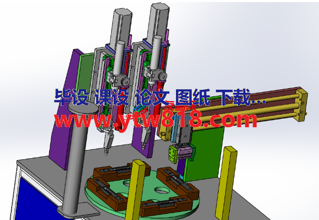 门锁转盘螺丝机3D数模图纸 Solidworks设计 附x_t STEP